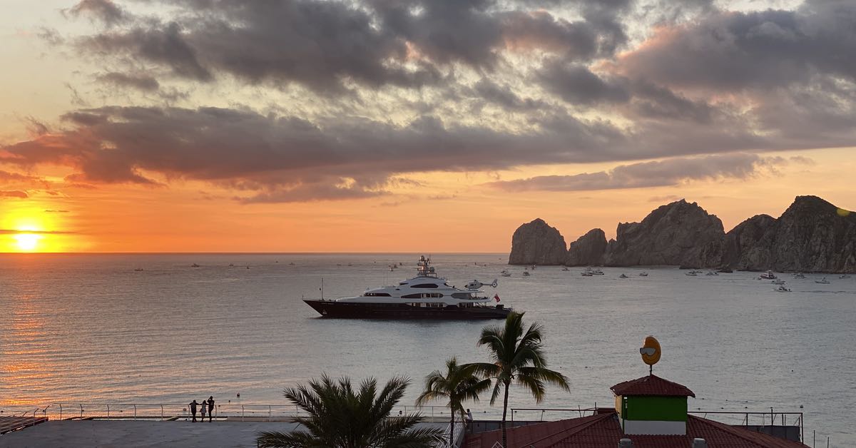 Sunset at Medano Beach in Cabo San Lucas